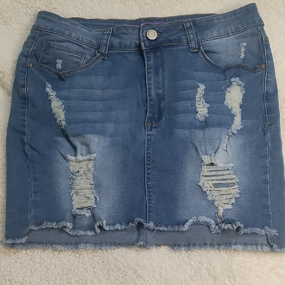 Blue Mini Pencil Skirt‎ for Casual Night Out